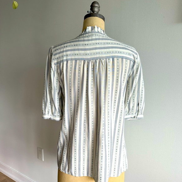 PAIGE Provence Short-Sleeve Blouse Size XS - Picture 3 of 6